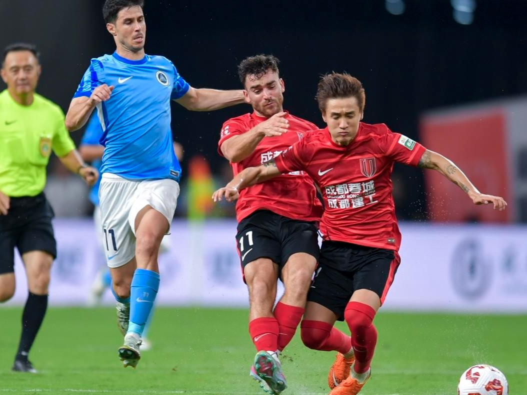 足球赛场上的角逐即将揭晓胜负